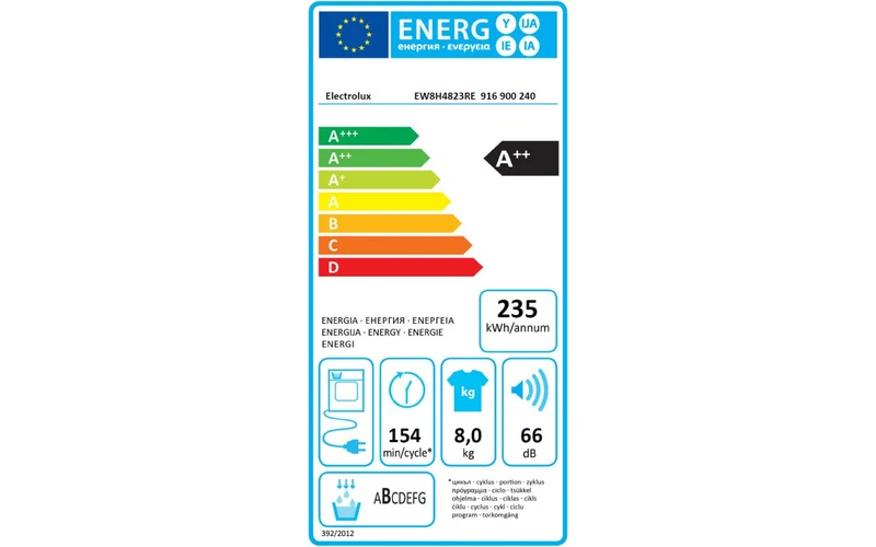 Sèche-linge Pompe à chaleur PerfectCare 800 8 ELECTROLUX EW8H4823RE