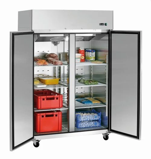 Armoire réfrigérée professionnelle inox 2 portes – 1400 L – GN 2/1