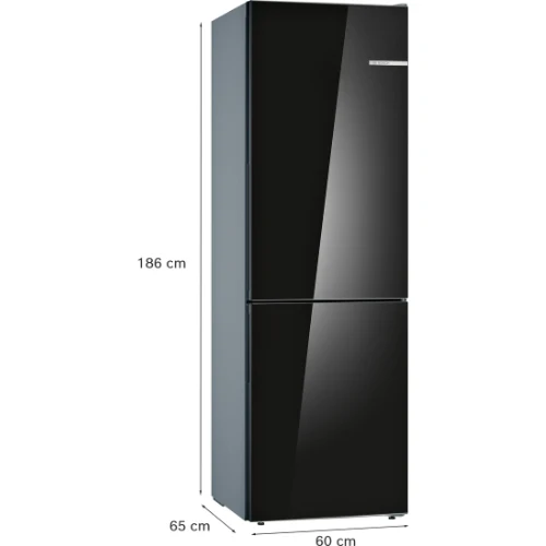 Réfrigérateur-Congélateur Noir BOSCH KGV36VBEAS
