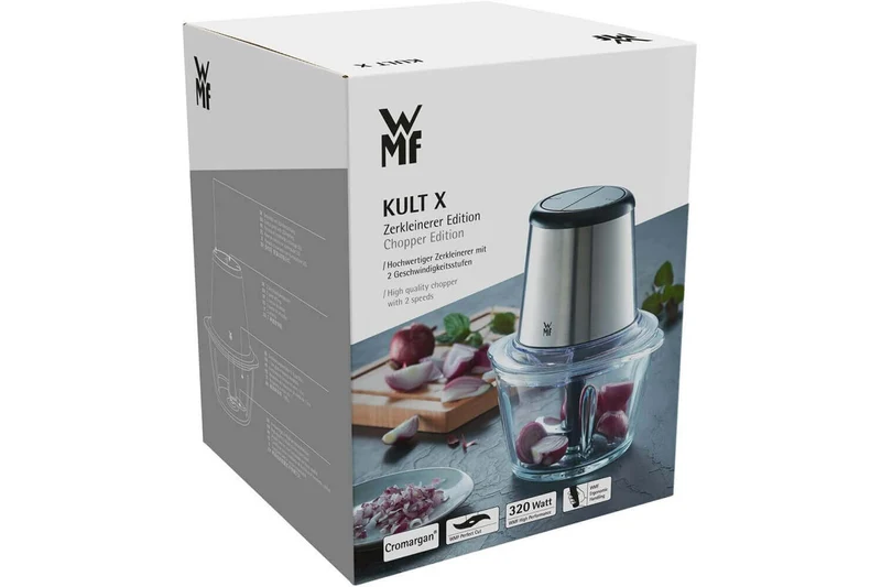 Hachoir électrique WMF Kult X avec bol en verre 1L