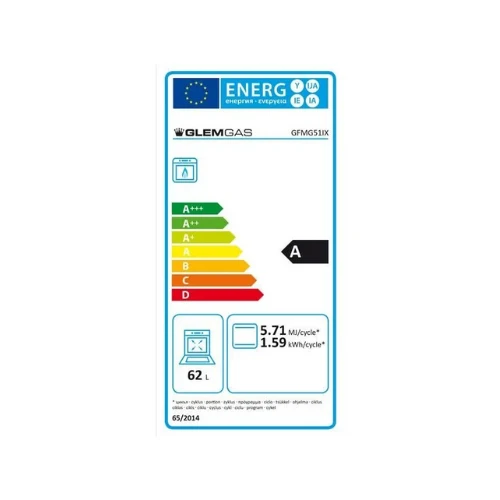 Four gaz METROPOL inox Glem GFMG51IX