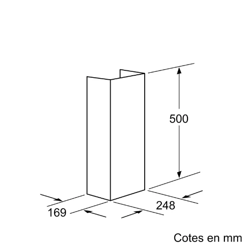 Rallonge cheminée de hotte 50cm Inox NEFF Z5904N0 (#D205635)