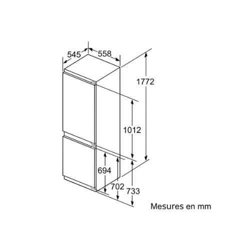 Réfrigérateur congélateur Combiné Intégrable Bosch KIS86AFE0