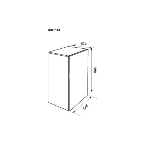 Réfrigérateur congélateur table top Glem GRTF11A