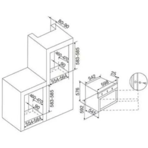 Four gaz noir AIRLUX AFSCW21BKN