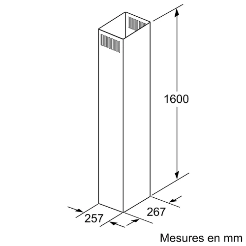 Rallonge cheminée de hotte 160cm Inox NEFF Z5918N1 (#D654573)