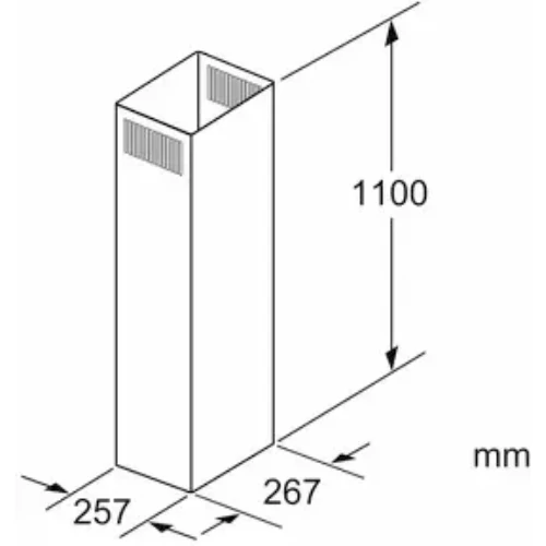 Rallonge cheminée de hotte 110cm Inox NEFF Z5908N1 (#D654572)