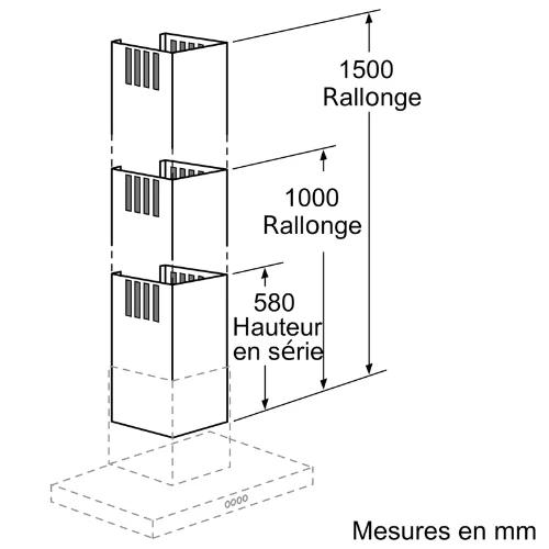 Rallonge Cheminée de Hotte Inox Neff Z5915N0