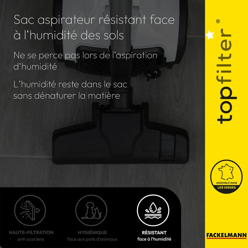 Lot de 4 packs de 4 sacs aspirateur 64329 pour Hoover Freespace EVO TopFilter Premium