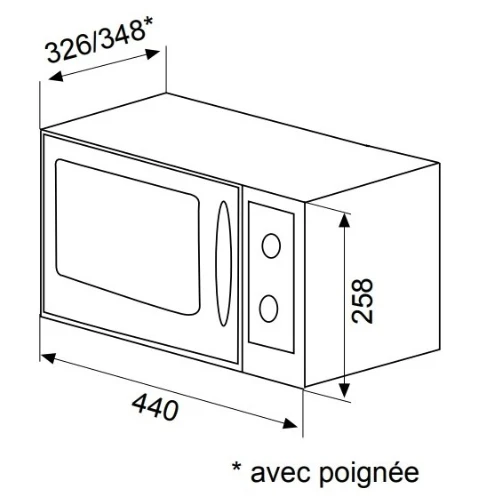 Four micro-ondes combiné 20 litres Glem GMF202SI