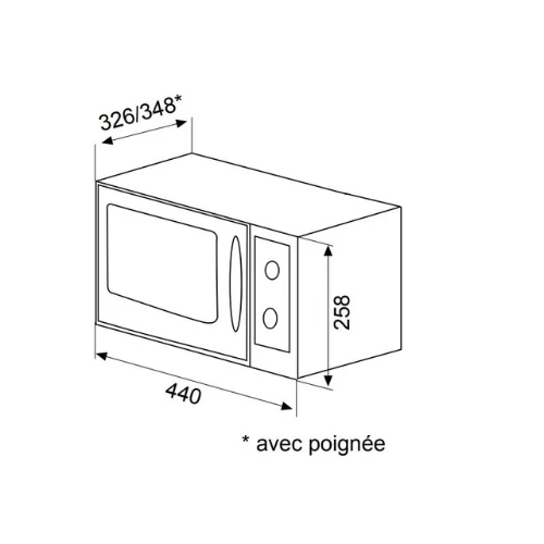 Four micro-ondes combiné 20 litres Glem GMF202WH