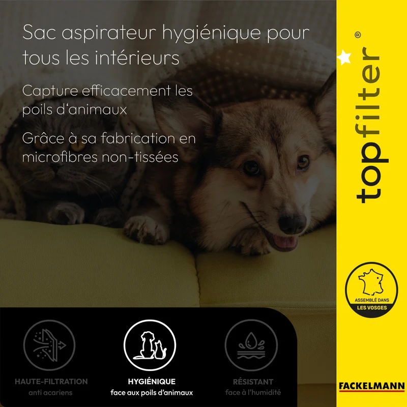 Lot de 4 sacs aspirateur pour Tornado et Electrolux TopFilter Premium