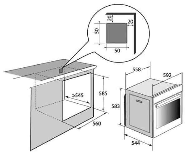 Four Chaleur Tournante 73 L Reconditionné DE-DIETRICH DOP8360A