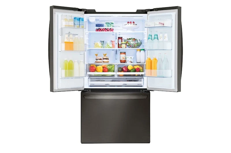 LG 36'' 28 pi, cu Réfrigérateur - Distributeur eau glaçons - ThinQ Wifi - Inox noir - LRFS28XBD - NEUF