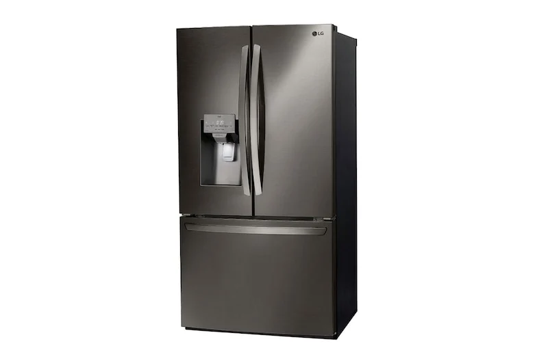 LG 36'' 28 pi, cu Réfrigérateur - Distributeur eau glaçons - ThinQ Wifi - Inox noir - LRFS28XBD - NEUF