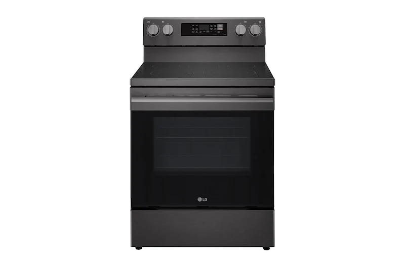LG 30'' 6.3 pi cu Cuisinière Vitrocéramique - Air Fryer - Inox Noir - LREN6325ZE -NEUF