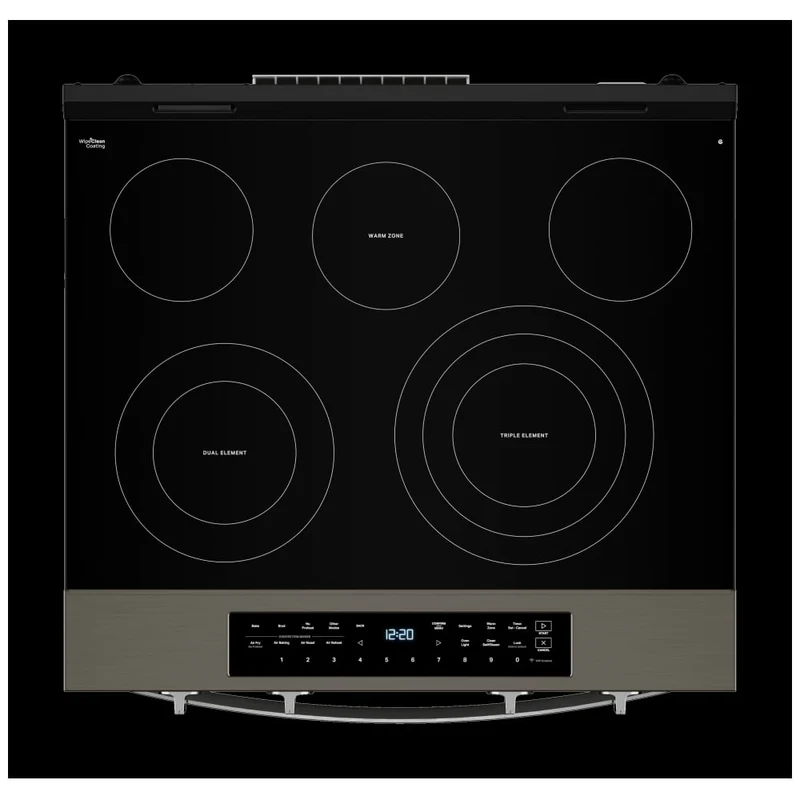 Whirlpool 30'' 5.3 pi cu Cuisinière électrique Intelligente - Cuisson à air - Vapeur - Inox noir - YWSES7530R - Boîte Ouverte