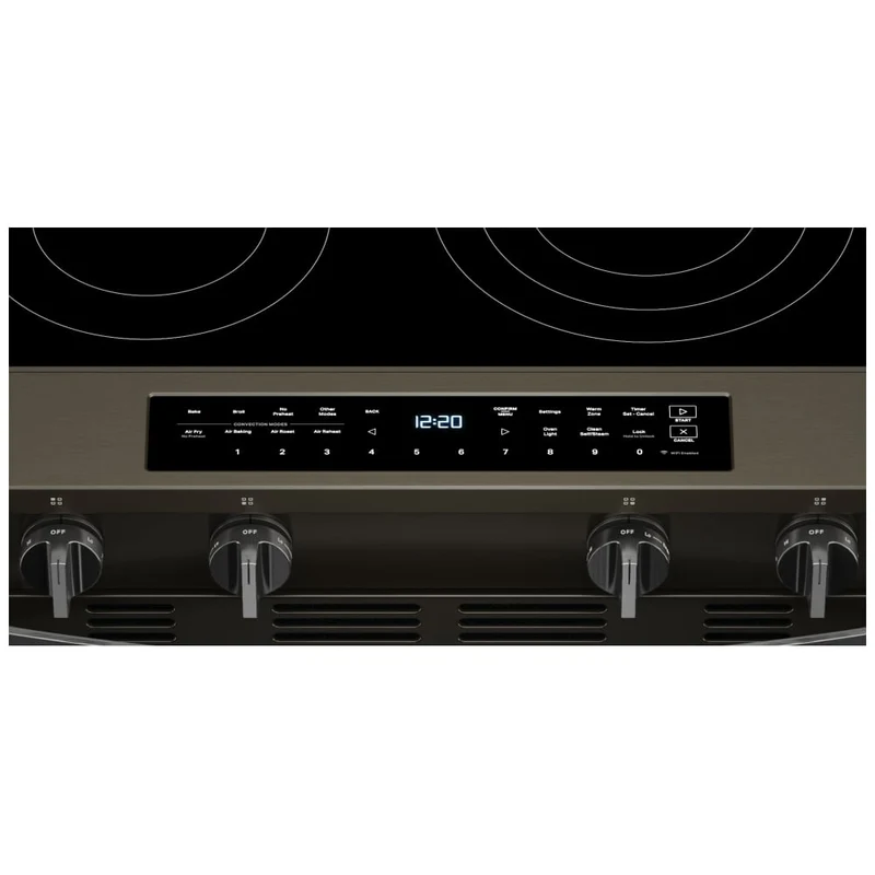 Whirlpool 30'' 5.3 pi cu Cuisinière électrique Intelligente - Cuisson à air - Vapeur - Inox noir - YWSES7530R - Boîte Ouverte