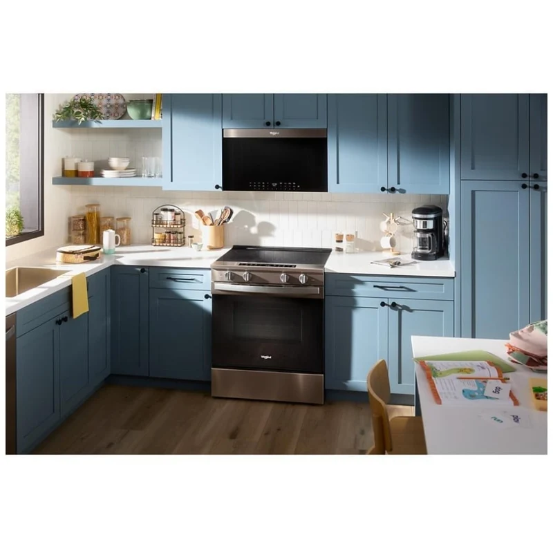 Whirlpool 30'' 5.3 pi cu Cuisinière électrique Intelligente - Cuisson à air - Vapeur - Inox noir - YWSES7530R - Boîte Ouverte