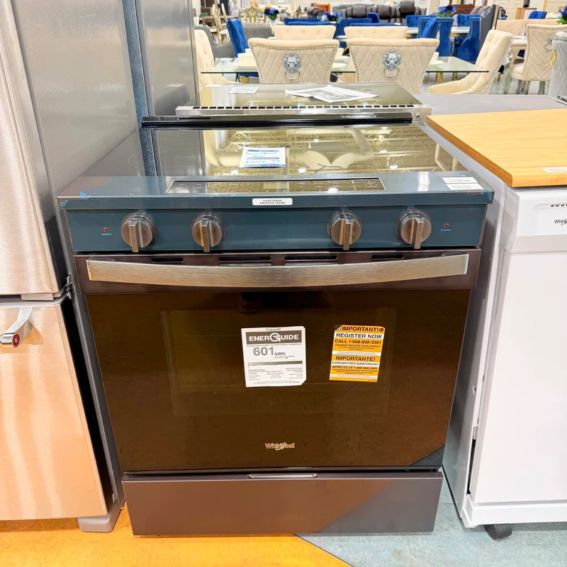 Whirlpool 30'' 5.3 pi cu Cuisinière électrique Intelligente - Cuisson à air - Vapeur - Inox noir - YWSES7530R - Boîte Ouverte