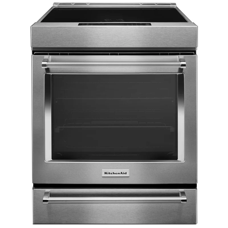 KitchenAid 30 po 6.4 pi cu Cuisinière Encastrable - 4 brûleurs - Convection - friture à air - inox - KSIS730PSS - boîte ouverte