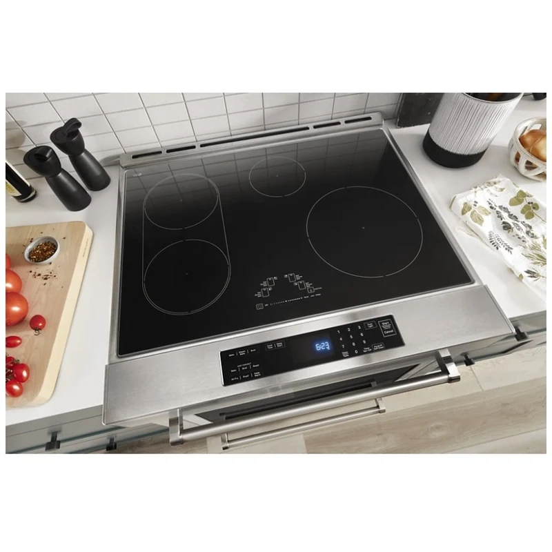 KitchenAid 30 po 6.4 pi cu Cuisinière Encastrable - 4 brûleurs - Convection - friture à air - inox - KSIS730PSS - boîte ouverte
