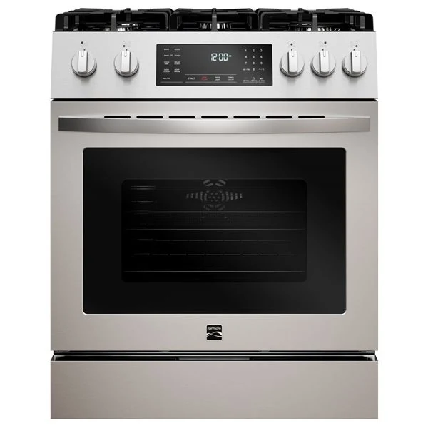 Kenmore 30'' 4.8 pi cu Cuisinière à gaz - Convection véritable - Air Fryer - Inox - 75293 - Boîte Ouverte