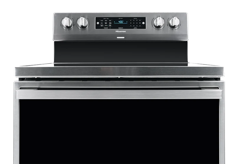 Hisense 30'' 5.8 pi cu Cuisinière vitrocéramique - convection - autonettoyant - Inox - HBE3501CPS - boîte ouverte