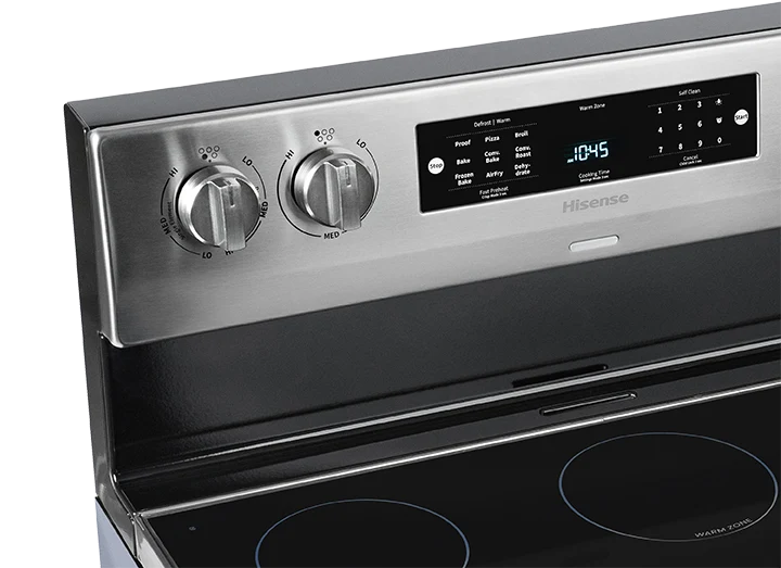 Hisense 30'' 5.8 pi cu Cuisinière vitrocéramique - convection - autonettoyant - Inox - HBE3501CPS - boîte ouverte