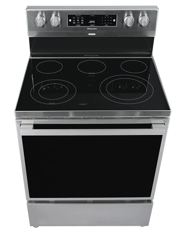 Hisense 30'' 5.8 pi cu Cuisinière vitrocéramique - convection - autonettoyant - Inox - HBE3501CPS - boîte ouverte