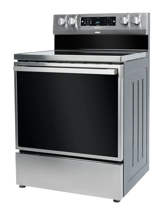 Hisense 30'' 5.8 pi cu Cuisinière vitrocéramique - convection - autonettoyant - Inox - HBE3501CPS - boîte ouverte