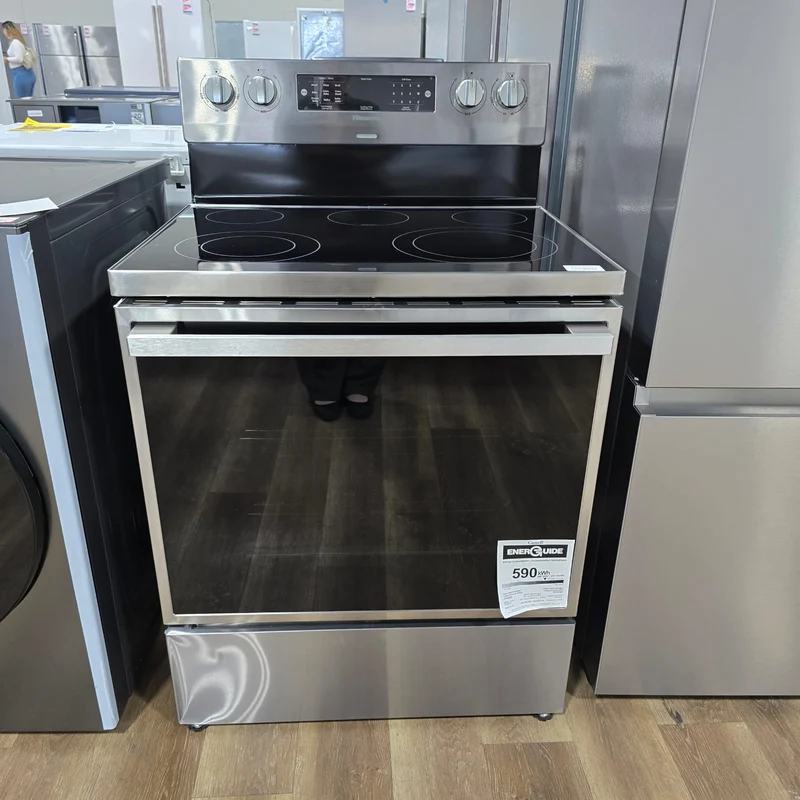 Hisense 30'' 5.8 pi cu Cuisinière vitrocéramique - convection - autonettoyant - Inox - HBE3501CPS - boîte ouverte