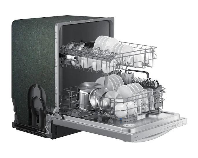 Samsung 24'' 53 dBA Lave-vaisselle résistant aux empreintes - panier réglable -inox - DW80CG4021SRAA - boîte ouverte