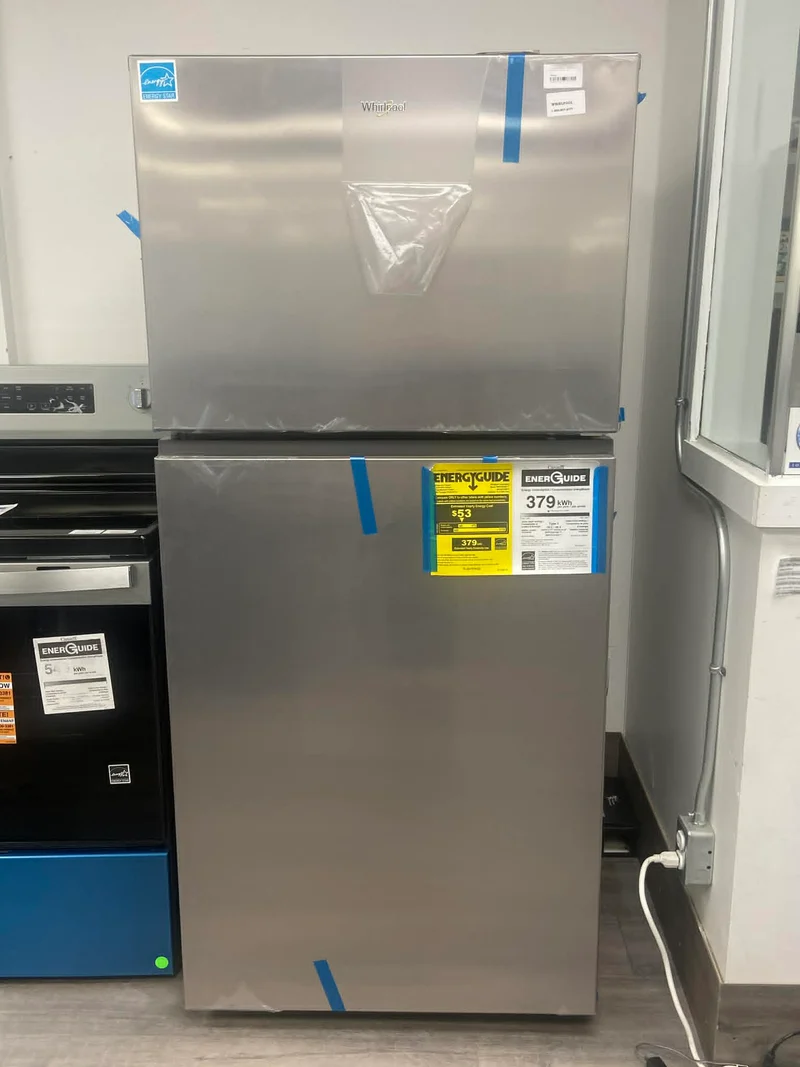 Whirlpool 30" 19 pi.cu - Réfrigérateur à Congélateur Supérieur - Inox - WRTX419SZ - Boîte ouverte