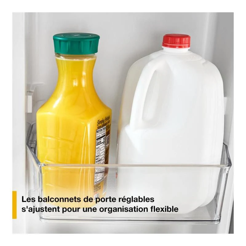 Whirlpool 30" 19 pi.cu - Réfrigérateur à Congélateur Supérieur - Inox - WRTX419SZ - Boîte ouverte