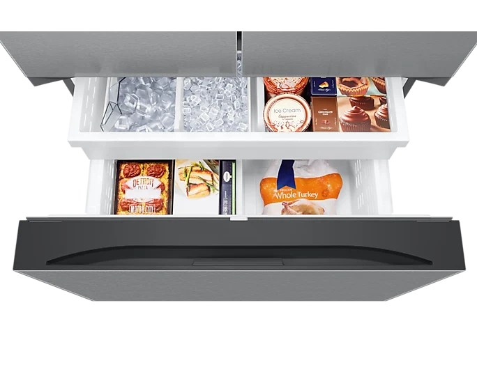 Samsung 36 po, 25.5 pc Réfrigérateur à portes françaises - machine à glaçons - inox - RF27CG5400SRAA
