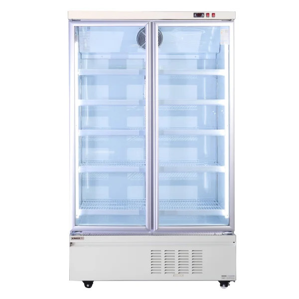 Hisense 49'' 36 pi. cu. Présentoir à porte vitrée à porte battante - Blanc - HSC-950 - boîte ouverte