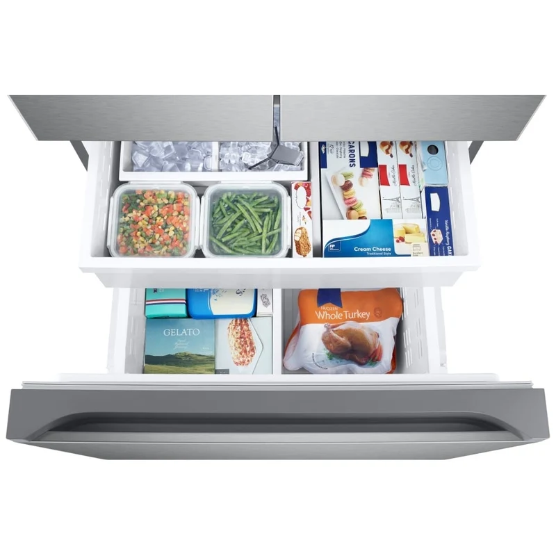 Samsung 33'' 24,5 pi cu Réfrigérateur à 3 battants - inox - RF25C5151SR - boîte ouverte
