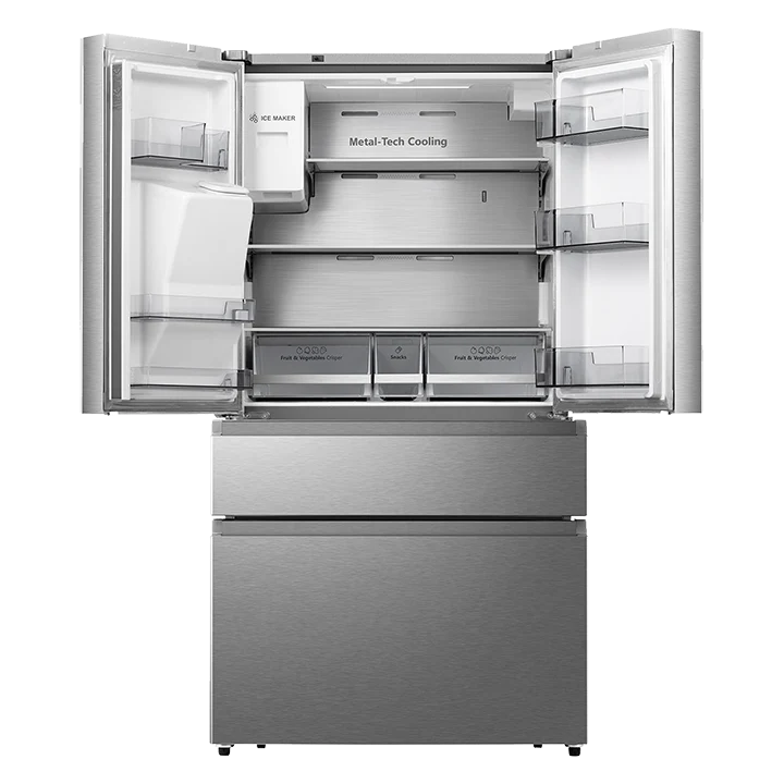 Hisense 36'' 19.8 pi cu. réfrigérateur portes francaises - inox - RF200D4CSE - boîte ouverte