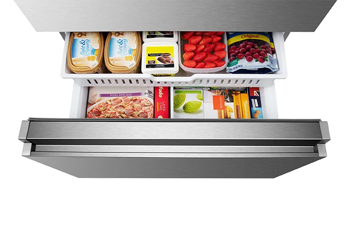 Hisense 36'' 19.8 pi cu. réfrigérateur portes francaises - inox - RF200D4CSE - boîte ouverte