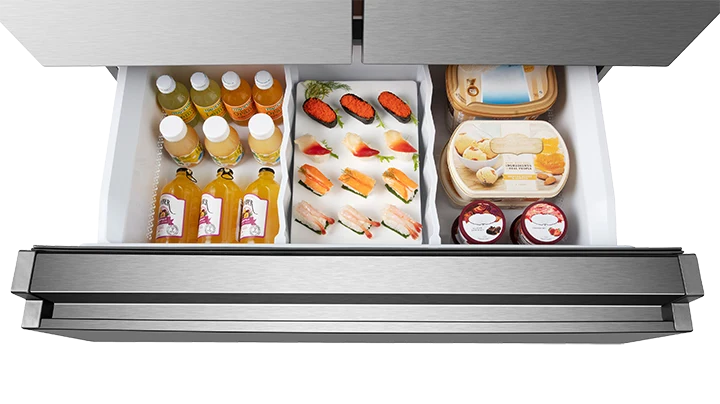 Hisense 36'' 19.8 pi cu. réfrigérateur portes francaises - inox - RF200D4CSE - boîte ouverte