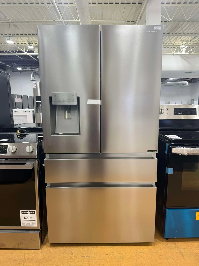 Hisense 36'' 19.8 pi cu. réfrigérateur portes francaises - inox - RF200D4CSE - boîte ouverte