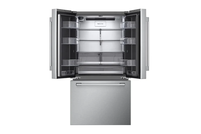 LG 36'' 26.5 pi cu Réfrigérateur à profondeur de comptoir MAXMC à trois portes avec porte à deux battants - inox - SRFB27S3 - boîte ouverte