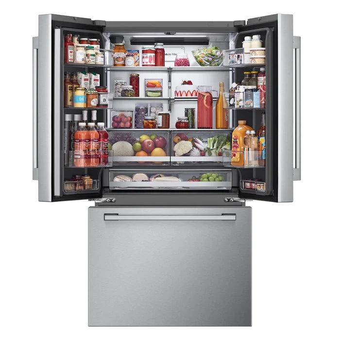 LG 36'' 26.5 pi cu Réfrigérateur à profondeur de comptoir MAXMC à trois portes avec porte à deux battants - inox - SRFB27S3 - boîte ouverte