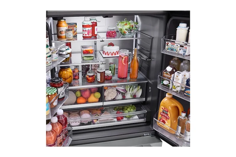 LG 36'' 26.5 pi cu Réfrigérateur à profondeur de comptoir MAXMC à trois portes avec porte à deux battants - inox - SRFB27S3 - boîte ouverte