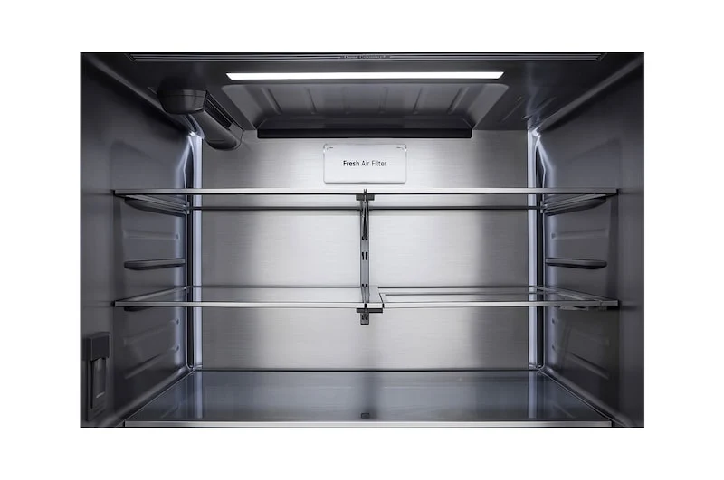 LG 36'' 26.5 pi cu Réfrigérateur à profondeur de comptoir MAXMC à trois portes avec porte à deux battants - inox - SRFB27S3 - boîte ouverte