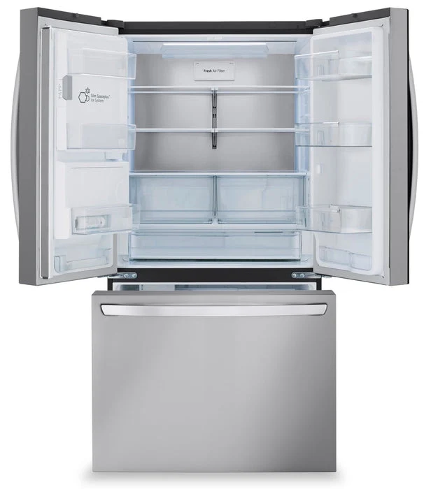 LG 36'' 31 pi cu Réfrigérateur Portes Francaises - Distributeur eau et glace - Wifi - EnergyStar - LRFXS3106S - Boîte Ouverte