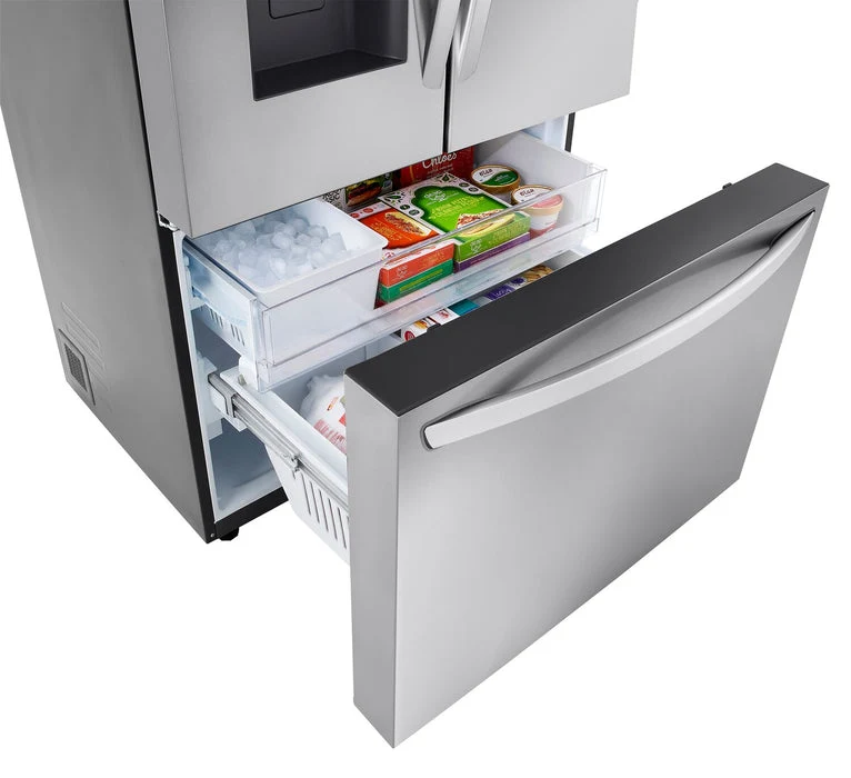 LG 36'' 31 pi cu Réfrigérateur Portes Francaises - Distributeur eau et glace - Wifi - EnergyStar - LRFXS3106S - Boîte Ouverte