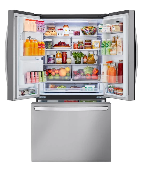 LG 36'' 31 pi cu Réfrigérateur Portes Francaises - Distributeur eau et glace - Wifi - EnergyStar - LRFXS3106S - Boîte Ouverte