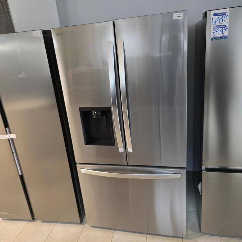 LG 36'' 31 pi cu Réfrigérateur Portes Francaises - Distributeur eau et glace - Wifi - EnergyStar - LRFXS3106S - Boîte Ouverte
